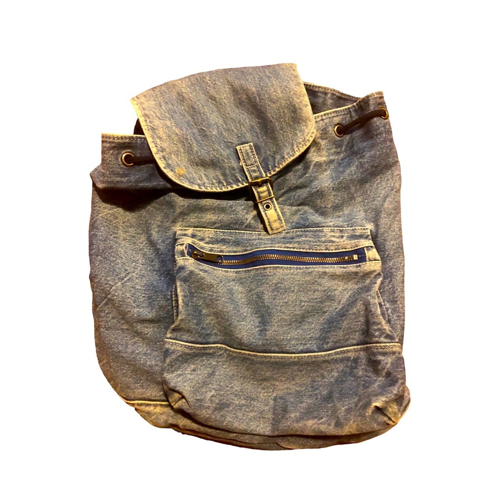 Denim Knapsack Jean Backpack